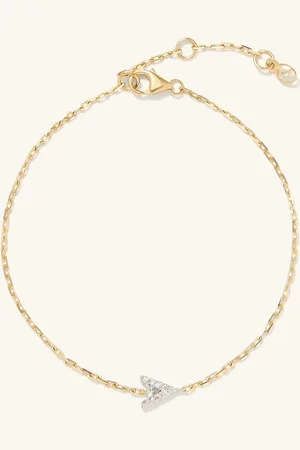 Mejuri Diamond Letter Bracelet