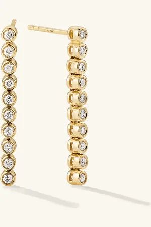 Mejuri Bezel Lab Grown Diamond Tennis Earrings