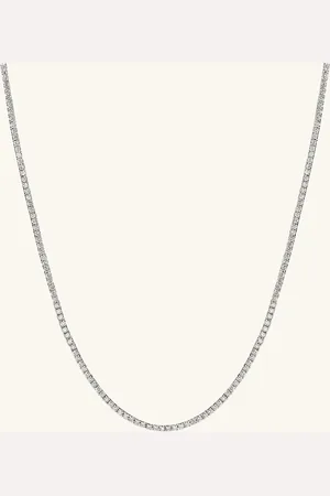 Mejuri Lab Grown Diamond Tennis Necklace 2.5mm