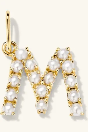 Mejuri Pearl Letter Charm