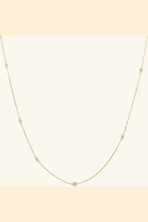 Mejuri Multi Station Round Diamond Necklace