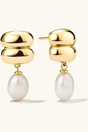 Mejuri Puffy Charlotte Pearl Drop Earring