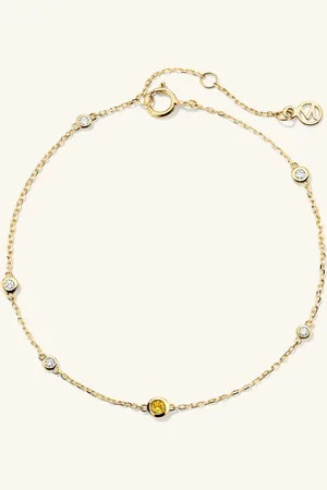 Mejuri Multi Gemstone Station Bracelet