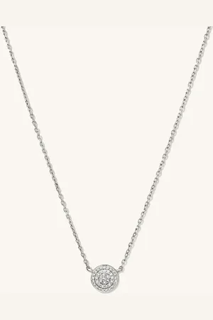 Mejuri Large Pavé Diamond Round Necklace