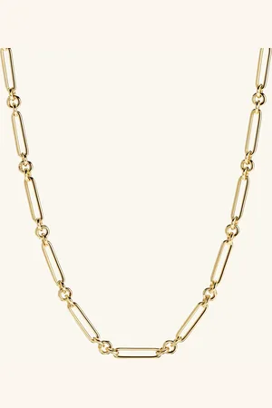 Mejuri Mixed Link Paperclip Chain Charm Necklace