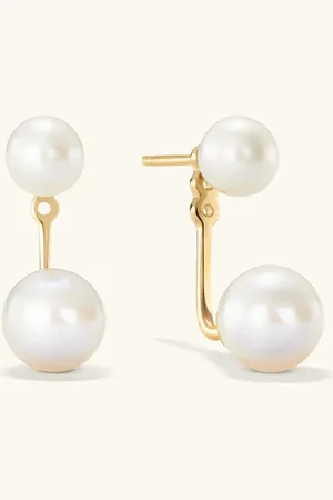 Mejuri Bold Pearl Ear Jacket Studs