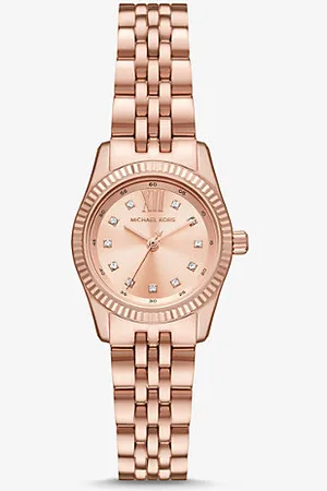 MK Petite Lexington Pavé -Tone Watch