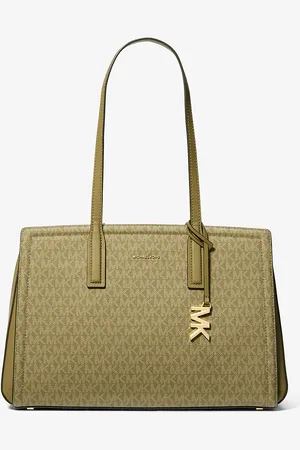 Michael Kors MK Laila Medium Signature Logo Tote Bag - - Michael Kors