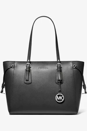 Michael Kors MK Voyager Medium Crossgrain Leather Tote Bag - - Michael Kors