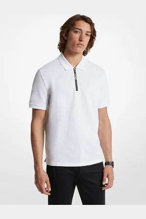 Michael Kors MK Cotton Half-Zip Polo Shirt - - Michael Kors