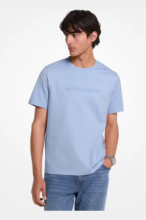 Michael Kors MK Logo Embossed Cotton T-Shirt - - Michael Kors