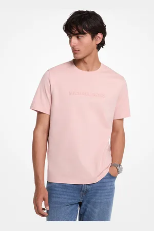 Michael Kors MK Logo Embossed Cotton T-Shirt - - Michael Kors