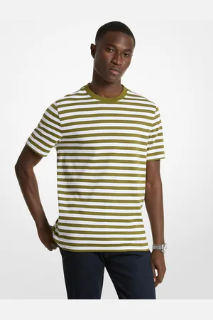 Michael Kors MK Striped Pima Cotton T-Shirt - - Michael Kors