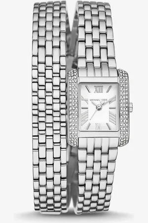 Michael Kors MK Petite Emery Pavé -Tone Double Wrap Watch -
