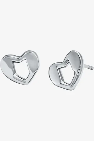 Michael Kors MK Precious Metal-Plated Sterling Heart Stud Earrings -