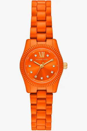 Michael Kors MK Limited-Edition Petite Lexington Orange-Tone Watch -