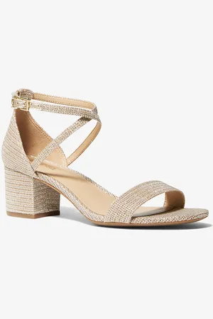Michael Kors MK Serena Flex Glitter Chain-Mesh Sandal - - Michael Kors