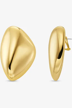 Michael Kors MK Large Precious Metal-Plated Brass Pebble Earring -