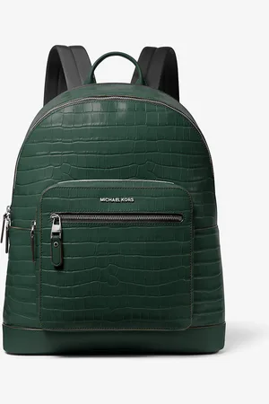 Michael Kors MK Hudson Crocodile Embossed Leather Commuter Backpack - - Michael Kors