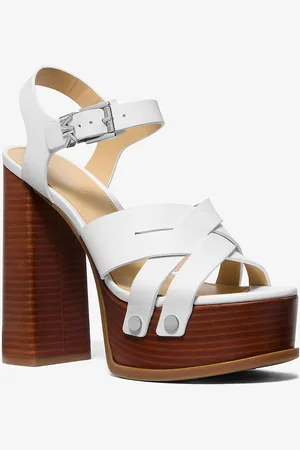 Michael Kors MK Nora Leather Platform Sandal - - Michael Kors