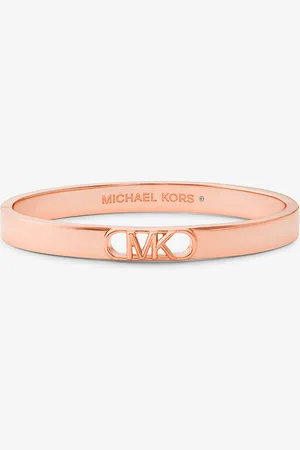 Michael Kors MK Precious Metal-Plated Brass Empire Logo Bangle -
