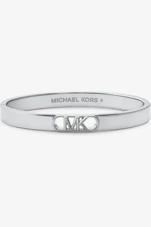 Michael Kors MK Precious Metal-Plated Brass Empire Logo Bangle -