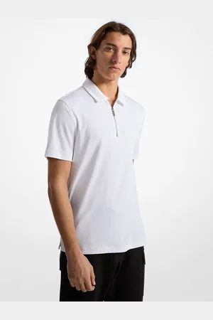 Michael Kors MK Cotton Half-Zip Polo Shirt - - Michael Kors