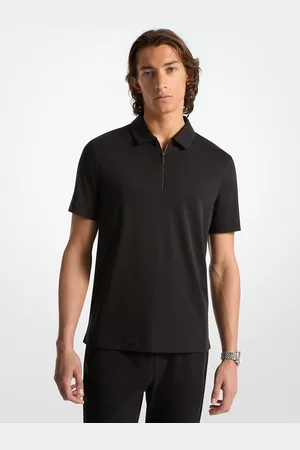 Michael Kors MK Cotton Half-Zip Polo Shirt - - Michael Kors