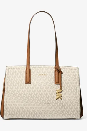 Michael Kors MK Laila Medium Signature Logo Tote Bag - - Michael Kors