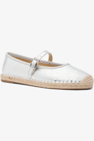 Michael Kors MK Lynn Metallic Leather Ballet Espadrille - - Michael Kors