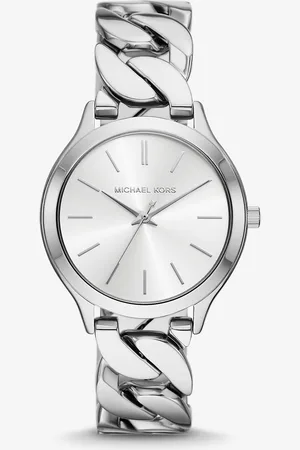 Michael Kors MK Slim Runway -Tone Curb-Link Watch -