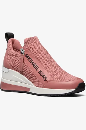 Michael Kors MK Willis Textured Stretch-Knit Trainer - - Michael Kors