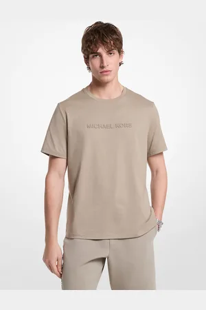 Michael Kors MK Logo Embossed Cotton T-Shirt - - Michael Kors