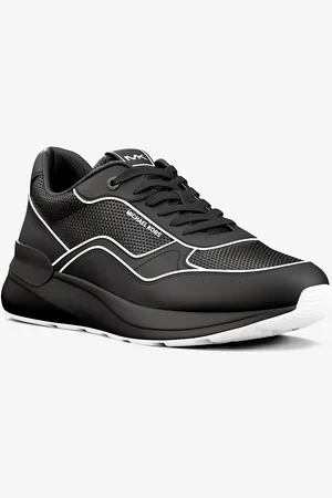 Michael Kors MK Trevor Leather and Mesh Trainer - - Michael Kors