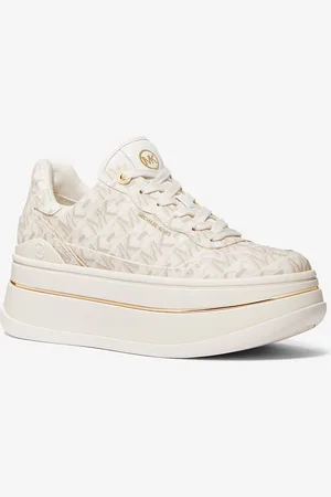 Michael Kors MK Hayes Empire Signature Logo Platform Trainers - - Michael Kors