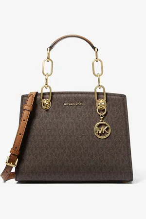 Michael Kors MK Cynthia Small Signature Logo Satchel - - Michael Kors