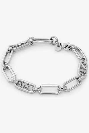 Michael Kors MK Precious Metal-Plated Brass Empire Logo Chain Link Bracelet -