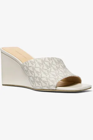 Michael Kors MK Merriam Signature Logo Wedge Sandal - - Michael Kors