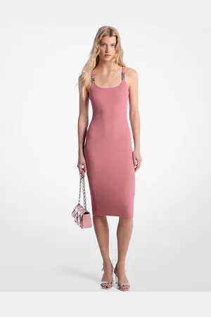 Michael Kors MK Ribbed Stretch Knit Midi Tank Dress - - Michael Kors