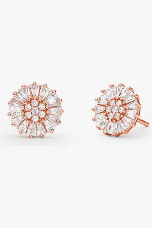 Michael Kors MK Precious Metal-Plated Sterling Silver Pavé Stud Earrings -
