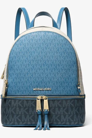 Michael Kors MK Rhea Medium Color-Block Logo Backpack - - Michael Kors