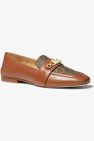 Michael Kors MK Tiffanie Leather and Empire Signature Logo Mule - - Michael Kors