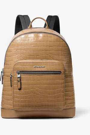 Michael Kors MK Hudson Crocodile Embossed Leather Commuter Backpack - - Michael Kors