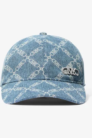 Michael Kors MK Empire Logo Denim Baseball Hat - - Michael Kors