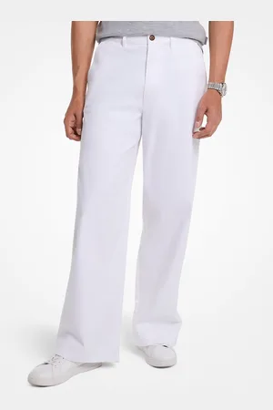 Michael Kors MK Stretch Cotton Wide-Leg Trousers - - Michael Kors