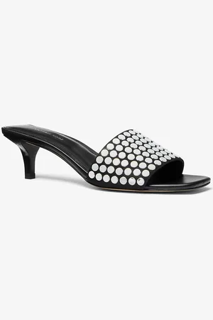 Michael Kors MK Merriam Studded Kitten Heel Sandal - - Michael Kors