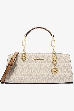 Michael Kors MK Cynthia Small Signature Logo Satchel - - Michael Kors