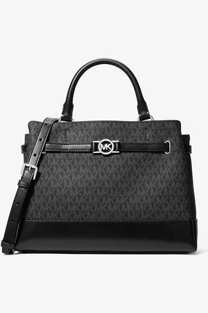 Michael Kors MK Reed Large Signature Logo Satchel - - Michael Kors