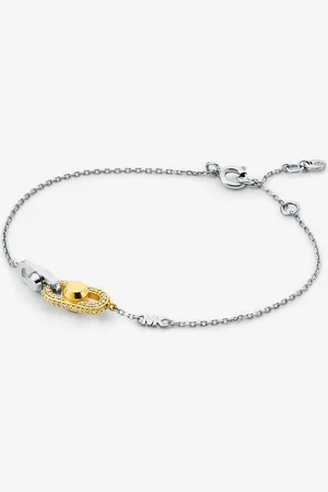Michael Kors MK Astor Link Precious Metal-Plated Sterling Pavé Bracelet -