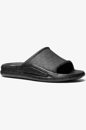 Michael Kors MK Griffin Signature Logo Slide Sandal - - Michael Kors